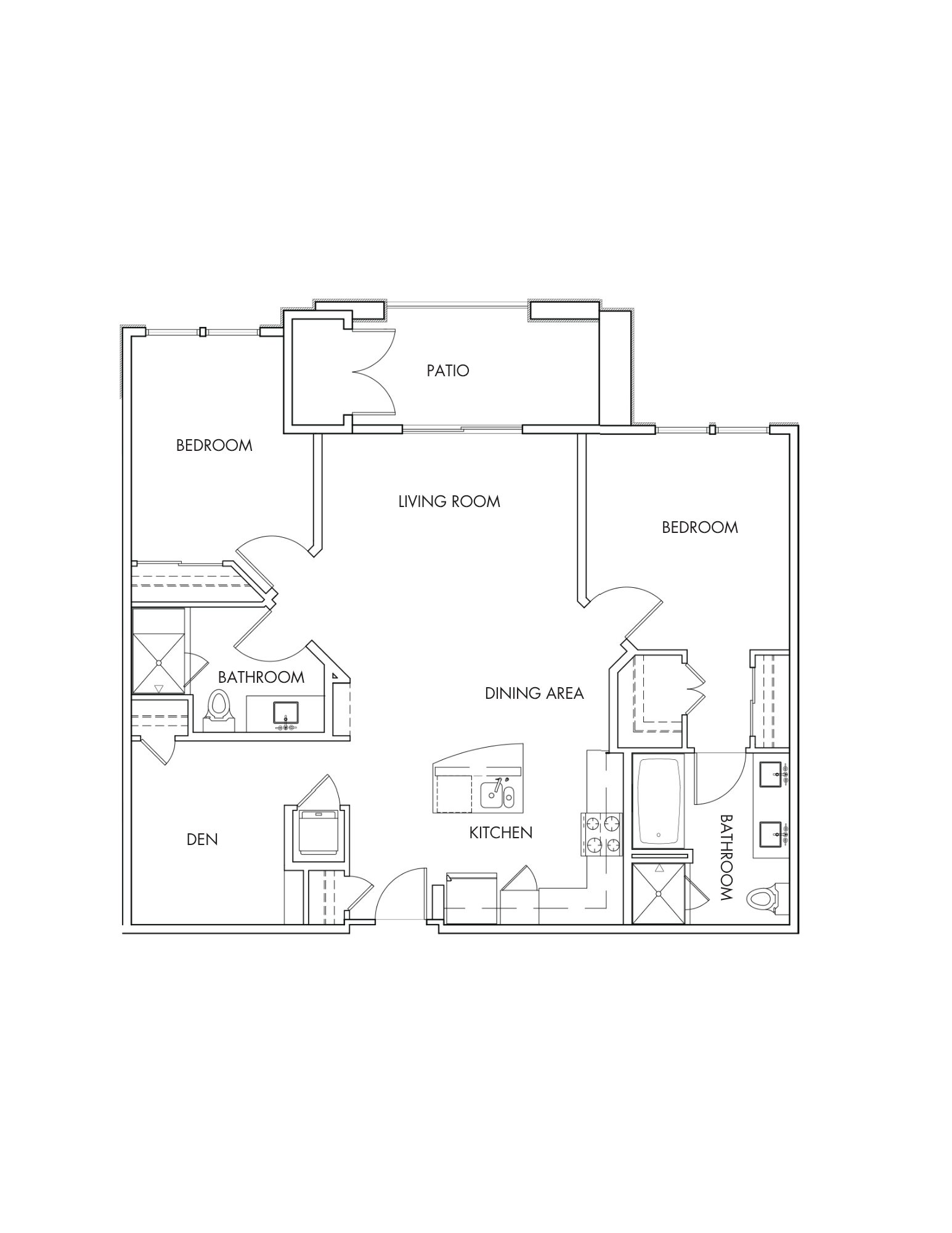 Floor plan layout diagram for Tribeca Midtown